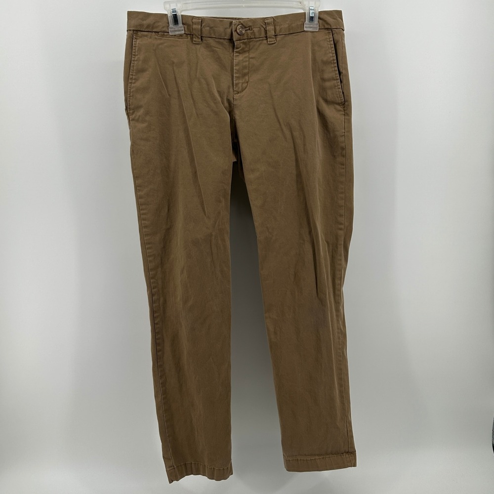 Faded Glory Chino Trouser Pants Camel Brown Stretch Cotton 10A Neutral Minimal
